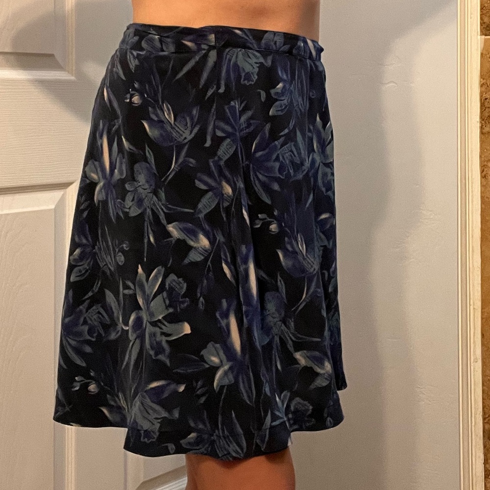 Jeselle 100% silk midi wrap skirt.